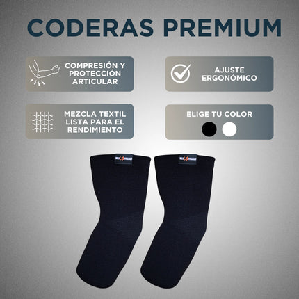 Coderas negras con texto sobre un fondo gris.