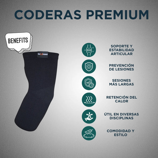 Coderas con una lista de beneficios sobre un fondo gris.