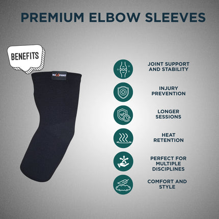 Codera negra con los beneficios destacados sobre un fondo gris.