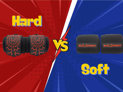 Two wrist straps labeled 'Hard' and 'Soft' on a red and blue background with 'WILLYDYNAMICS' branding.
