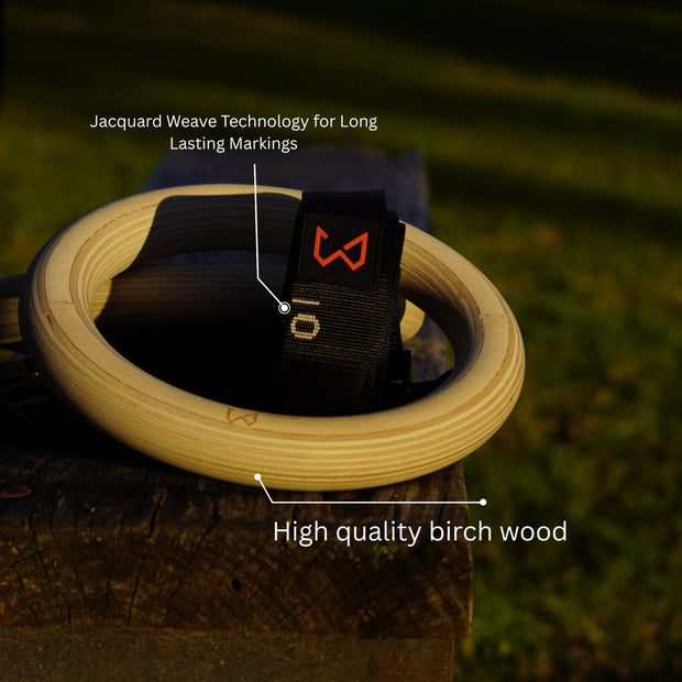 High quality birch wood workout rings
