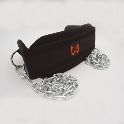 Dip belt with double chain in white background