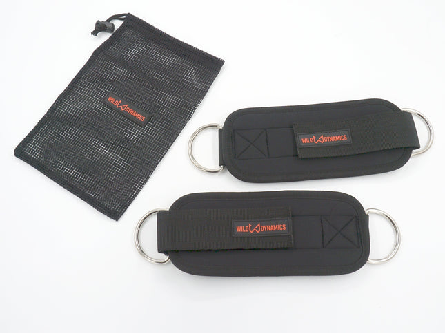 Wilddynamics Ankle Straps for Cable Machines Premium Ankle Straps with Carry Bag | Wild Dynamics
