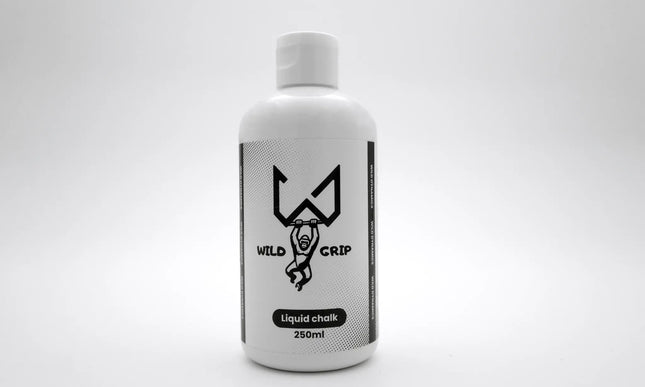 Bottle of Wild Grip liquid chalk on a white background