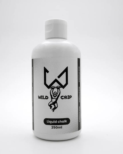 Bottle of Wild Grip liquid chalk on a white background