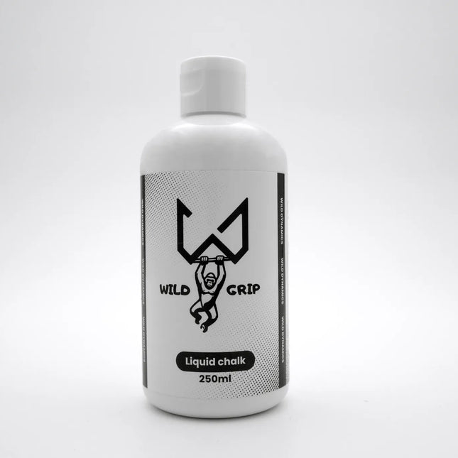 Bottle of Wild Grip liquid chalk on a white background
