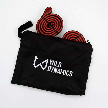 Set of wild dynamics resistance bands in a carry bag