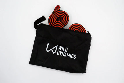 Set of wild dynamics resistance bands in a carry bag