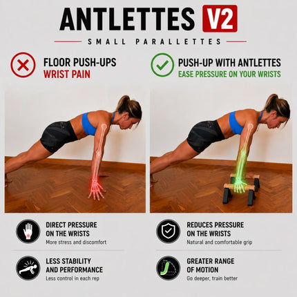 Antlettes™ V2 Wooden Parallettes for Calisthenics